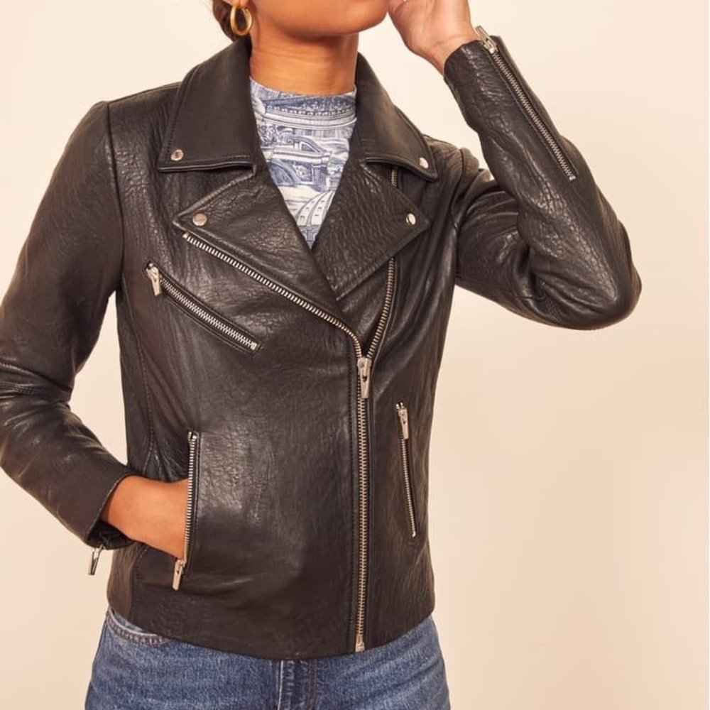 Reformation Leather Moto Jacket